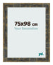 Photo Frame 75x98cm Blue Gold Melange MDF Pisa Front Size | Yourdecoration.co.uk
