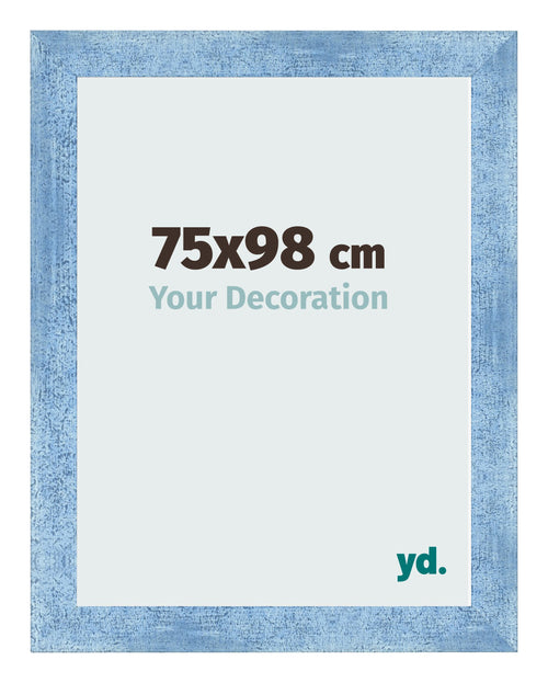 Photo Frame 75x98cm Clear Blue Swept MDF Pisa Front Size | Yourdecoration.co.uk