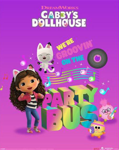 Poster Gabbys Doll House Party Bus 40x50cm MPP2501422 | Yourdecoration.co.uk
