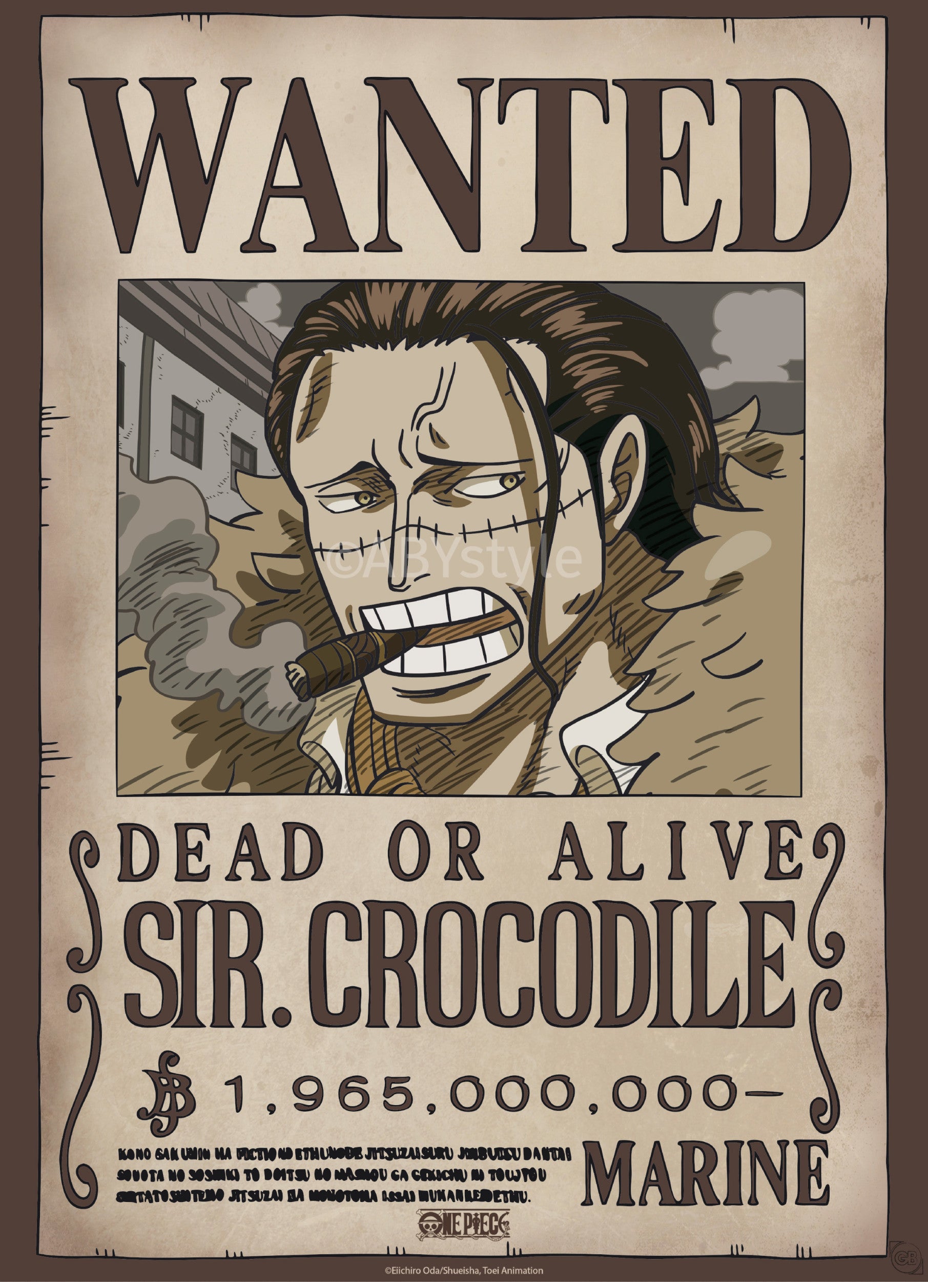 One Piece Wanted Crocodile Wano Poster 38x52cm