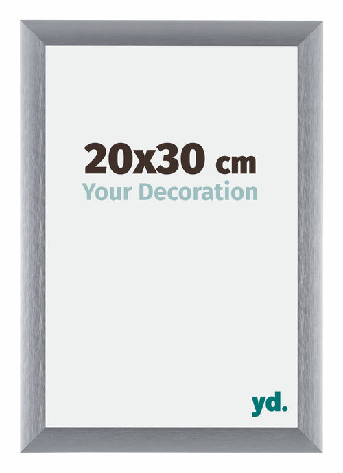 Tucson Aluminium Photo Frame 20x30cm Silver Brushed Front Size | Yourdecoration.co.uk