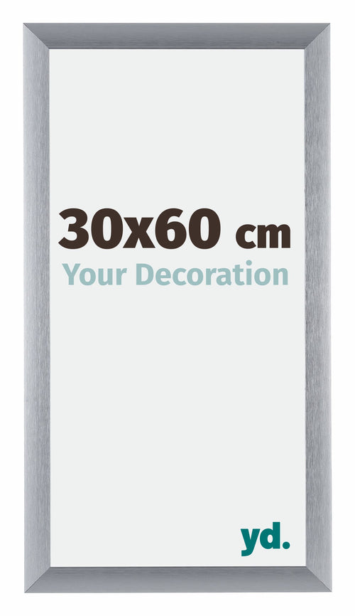 Tucson Aluminium Photo Frame 30x60cm Silver Brushed Front Size | Yourdecoration.co.uk