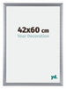 Tucson Aluminium Photo Frame 42x60cm Silver Brushed Front Size | Yourdecoration.co.uk