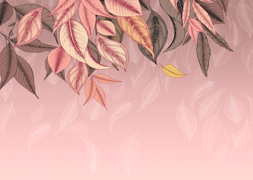 Wall Mural Falling Leafs 350x250cm FLX7 011 | Yourdecoration.co.uk