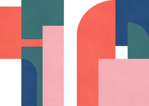 Wall Mural Geometric Colours 350x250cm FLX7 032 | Yourdecoration.co.uk