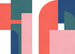 Wall Mural Geometric Colours 350x250cm FLX7 032 | Yourdecoration.co.uk