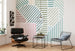 Wall Mural Jeux de Lignes Bonbon 300x250cm FLX6 039 Interior | Yourdecoration.co.uk