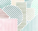 Wall Mural Jeux de Lignes Bonbon 300x250cm FLX6 039 | Yourdecoration.co.uk