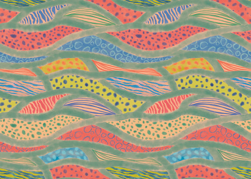 Wall Mural Wave Symphony 350x250cm FLX7 023 | Yourdecoration.co.uk
