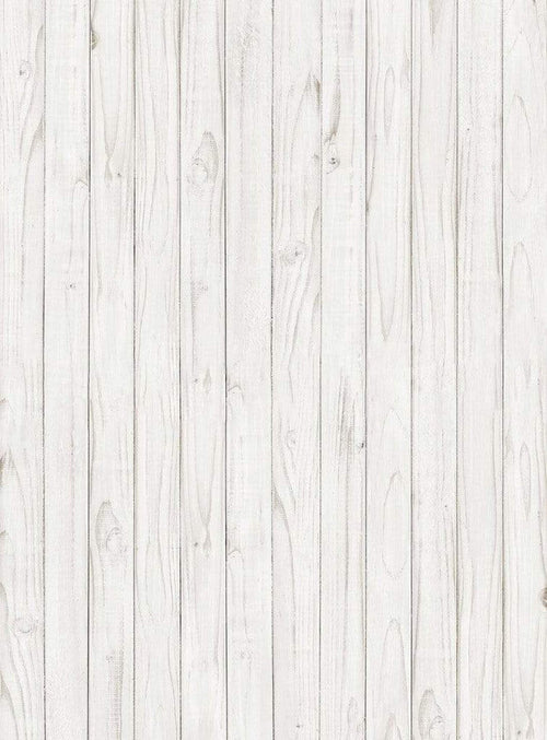 Wizard+Genius White Wooden Wall Non Woven Wall Mural 192x260cm 4 Panels | Yourdecoration.co.uk