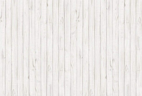 Wizard+Genius White Wooden Wall Non Woven Wall Mural 384x260cm 8 Panels | Yourdecoration.co.uk