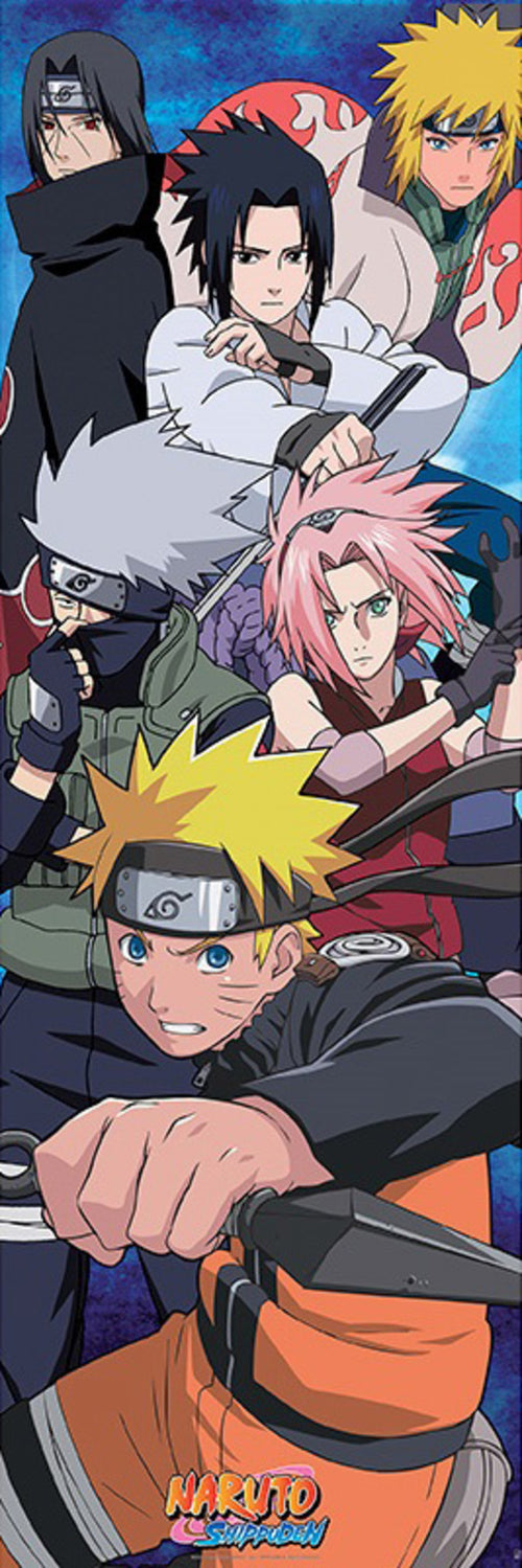Abystyle Abydco450 Naruto Shippuden Group Poster 53x158cm | Yourdecoration.co.uk