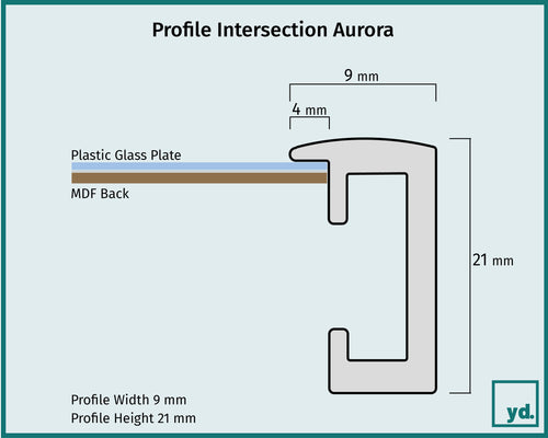 Photo Frame 50x70 cm - Black Matte - Aluminium - Aurora