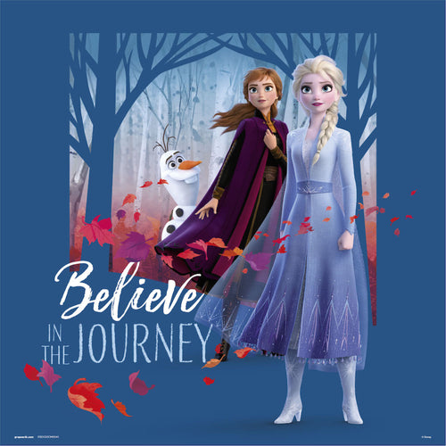 Grupo Erik Frozen Believe In The Journey Art Print 30x30cm | Yourdecoration.co.uk