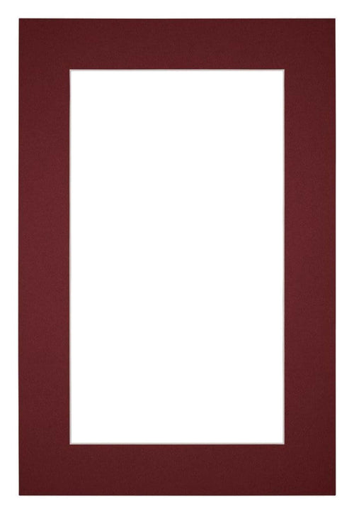 Passe-Partout Photo Frame Size 36x48 cm - Photo Size 20x30 cm - Wine Red