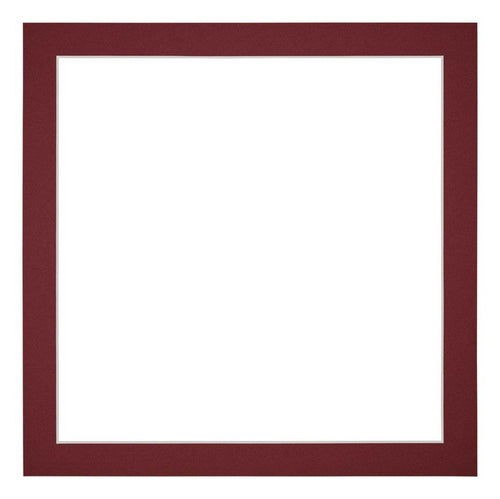 Passe-Partout Photo Frame Size 35x35 cm - Photo Size 30x30 cm - Wine Red