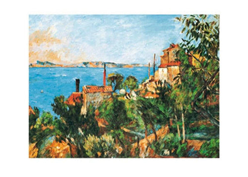 Paul Cézanne La Mer a l'Estaque Art Print 30x30cm | Yourdecoration.co.uk