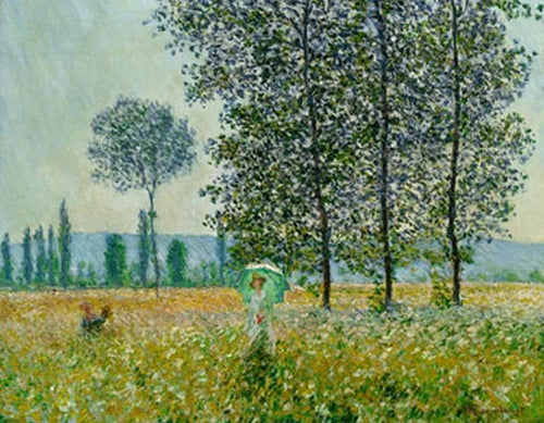 Claude Monet Felder im Frühling Art Print 90x70cm | Yourdecoration.co.uk
