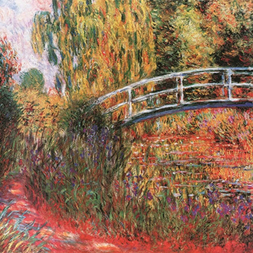 Claude Monet Ponte giapponese Art Print 95x95cm | Yourdecoration.co.uk