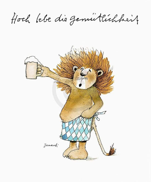 Janosch Gemütlichkeit Art Print 48x58cm | Yourdecoration.co.uk