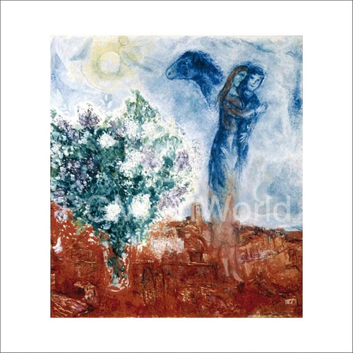 Marc Chagall Die Liebenden über St.Paul Art Print 70x70cm | Yourdecoration.co.uk