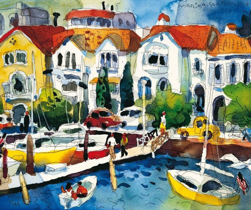 Michael Leu Marina, San Francisco Art Print 60x50cm | Yourdecoration.co.uk
