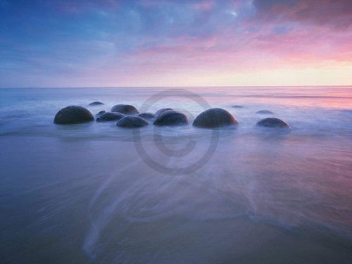 Popp Hackner Moeraki Boulders Art Print 80x60cm | Yourdecoration.co.uk