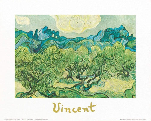 Vincent Van Gogh Landscapes with olive trees Art Print 30x24cm | Yourdecoration.co.uk