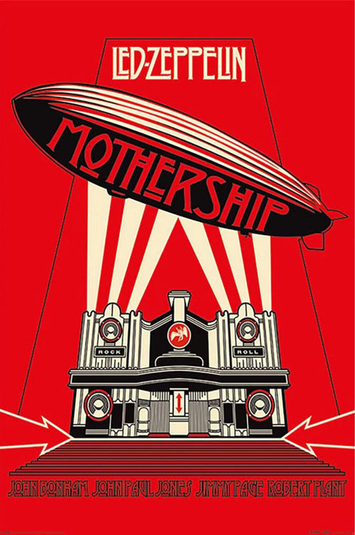pyramid pp34445 led zeppelin mothership red poster 61x91 5cm | Yourdecoration.co.uk