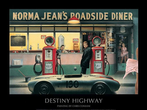 Pyramid Destiny Highway Chris Consani Art Print 60x80cm | Yourdecoration.co.uk