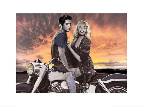 Pyramid Sunset Ride Joshua M Nelson Art Print 60x80cm | Yourdecoration.co.uk