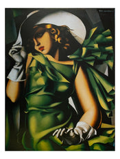 Art Print Tamara De Lempicka Donna Vestita In Verde 60x80cm TDL 17 | Yourdecoration.co.uk