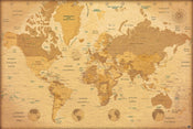 Grupo Erik GPE5029 Map World Es Vintage Poster 91,5X61cm | Yourdecoration.co.uk
