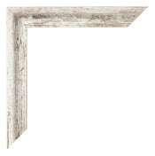 Lyon MDF Canvas Floater Frame White Vintage Corner | Yourdecoration.co.uk