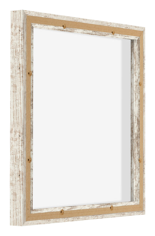 Lyon MDF Canvas Floater Frame 1 1 White Vintage Back Oblique | Yourdecoration.co.uk