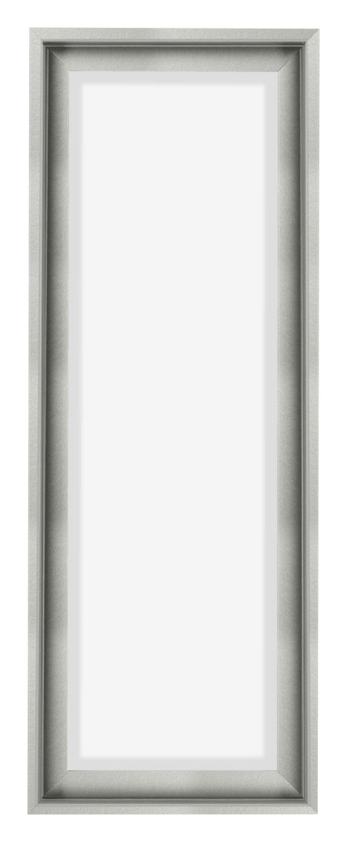 Lyon MDF Canvas Floater Frame 1 3 Silver Matte Front | Yourdecoration.co.uk