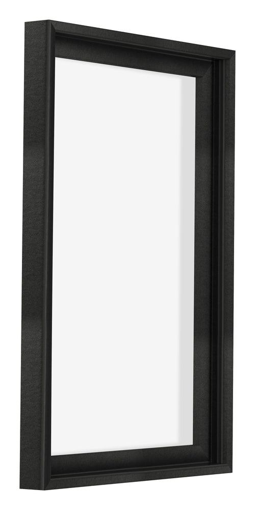 Lyon MDF Canvas Floater Frame 2 3 Black Matte Front Oblique | Yourdecoration.co.uk