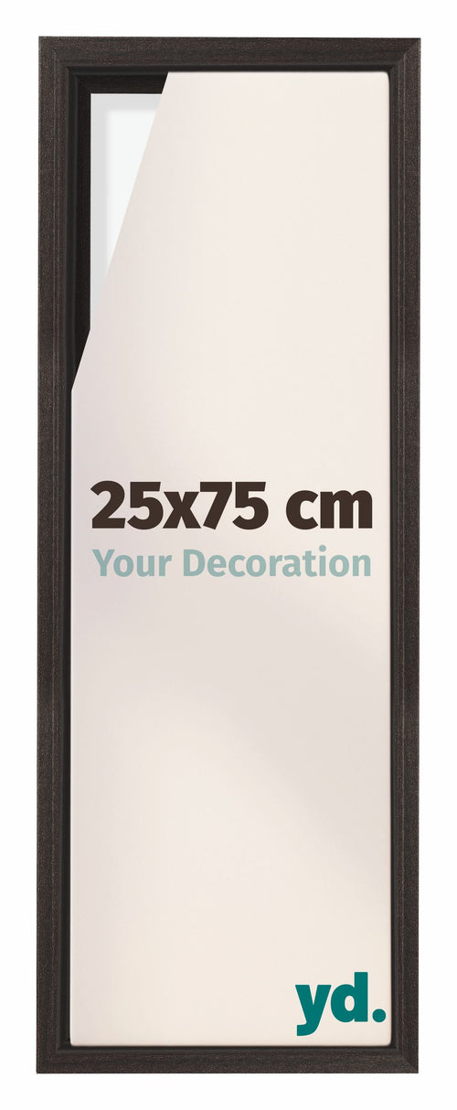 Lyon MDF Canvas Floater Frame 25x75cm Oak Dark Front Size | Yourdecoration.co.uk