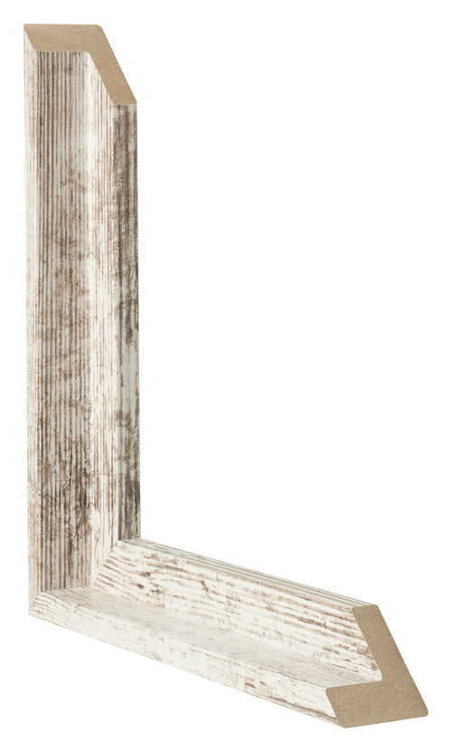 Lyon MDF Canvas Floater Frame White Vintage Intersection | Yourdecoration.co.uk