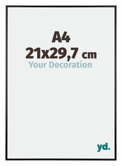 Austin Aluminium Photo Frame 21x29 7cm A4 Black High Gloss Front Size | Yourdecoration.co.uk