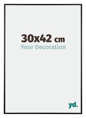 Austin Aluminium Photo Frame 30x42cm Black High Gloss Front Size | Yourdecoration.co.uk