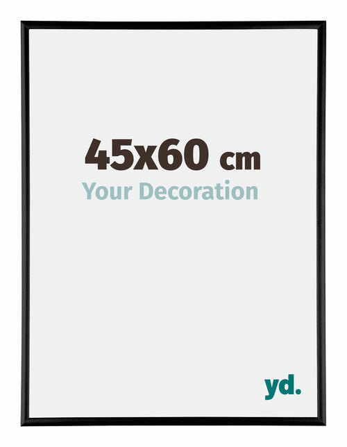 Austin Aluminium Photo Frame 45x60cm Black High Gloss Front Size | Yourdecoration.co.uk