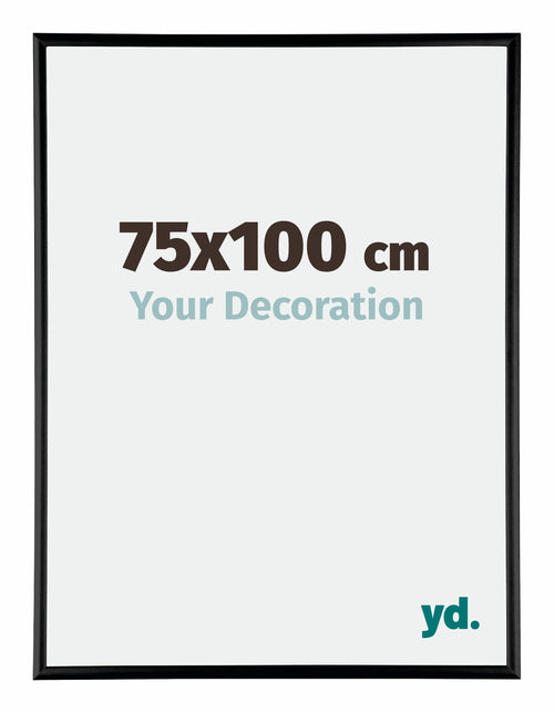 Austin Aluminium Photo Frame 75x100cm Black High Gloss Front Size | Yourdecoration.co.uk