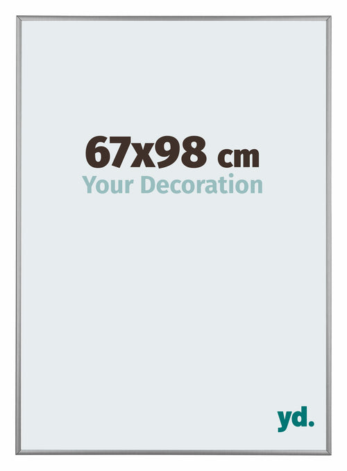 Kent Aluminium Photo Frame 67x98cm Platinum Front Size | Yourdecoration.co.uk