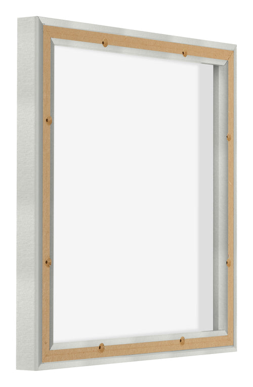 Lyon MDF Canvas Floater Frame 1 1 Silver Matte Back Oblique | Yourdecoration.co.uk