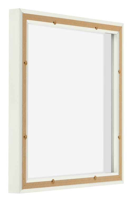Lyon MDF Canvas Floater Frame 1 1 White Matte Back Oblique | Yourdecoration.co.uk