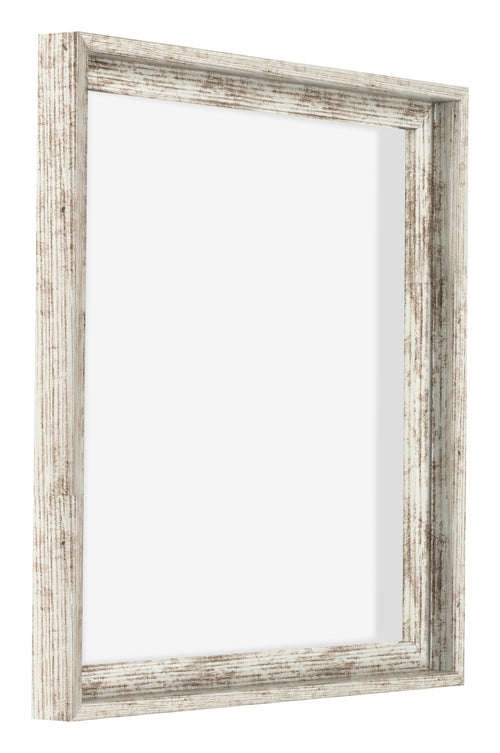 Lyon MDF Canvas Floater Frame 1 1 White Vintage Front Oblique | Yourdecoration.co.uk