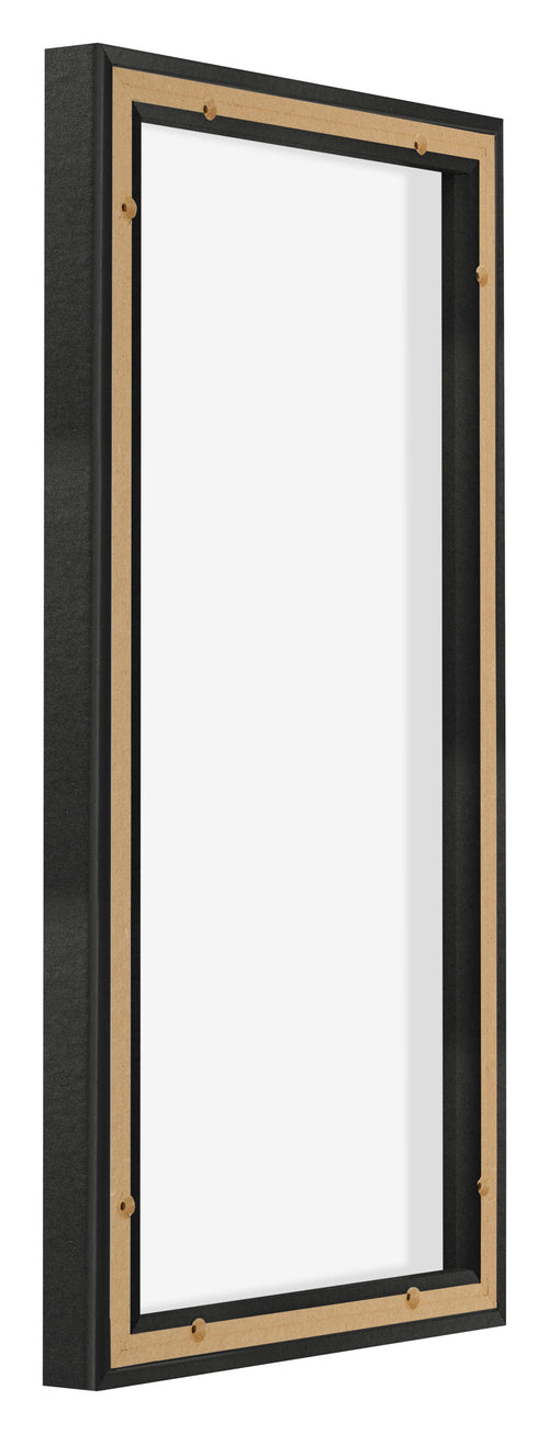 Lyon MDF Canvas Floater Frame 1 2 Black Matte Back Oblique | Yourdecoration.co.uk