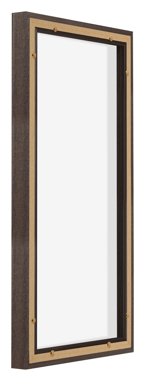 Lyon MDF Canvas Floater Frame 1 2 Oak Dark Back Oblique | Yourdecoration.co.uk