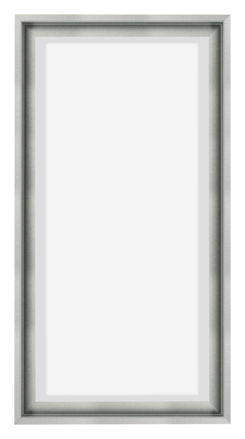 Lyon MDF Canvas Floater Frame 1 2 Silver Matte Front | Yourdecoration.co.uk